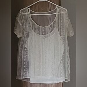 AEO tank top & sheer lace top set-2 pcs.
